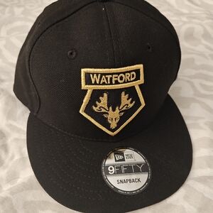 NWOT Watford FC Black & Gold Snapback Hat RARE